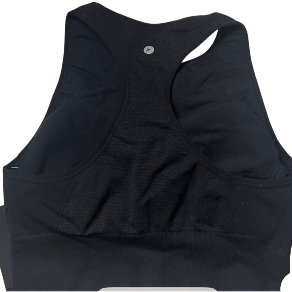 90 Degree By Reflex Athletic Sporty Black Padded Activewear Sports Bra Sz Top L - Picture 8 of 8